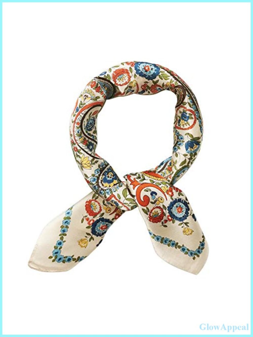 100% Mulberry Silk Square Scarf 21x21 Neckerchief Women Accessory